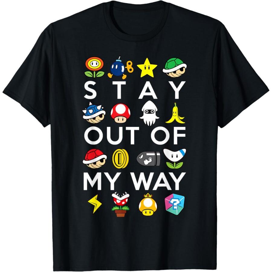 Nintendo Mario Kart Stay Out Of My Way Graphic T-Shirt T-Shirt XXXXXL чёрный