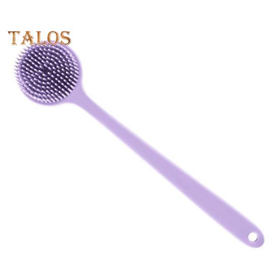 

Ленивая щетка для душа с длинной ручкой, силиконовая щетка для спины, двухсторонняя головка, отшелушивающая массажная щетка, аксессуар для ванны фиолетовый