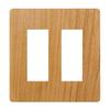 Sugatsune LAMP PXP-WR02-YS Premium Wood RD Series Switch and Outlet Plate (Cover), 2-Way, 6-Outlet, Natural Cherry Wood