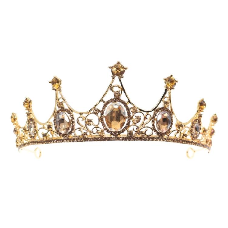 Elegant Rhinestones Crowns Hair Accessory Theater Costume Props Lightweight Metal Bridal Party Headpiece