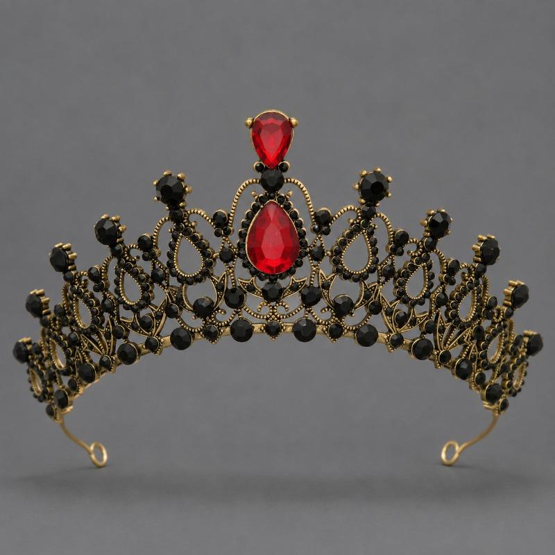 Corona Oscura Ballo di Halloween Corona di Strass Moda Foto Styling Copricapo