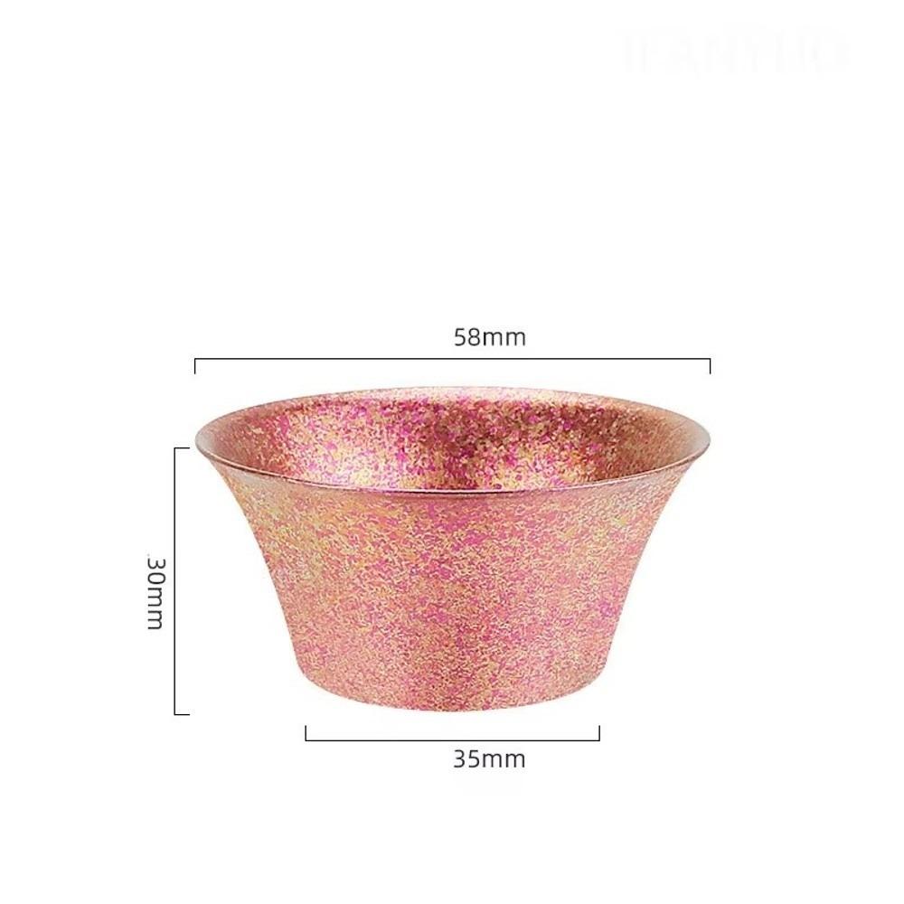 Double Wall Gongfu Tea Cup Heat Insulated Chinese Tea Cup Titanium Tea Cup  Camping and Travel