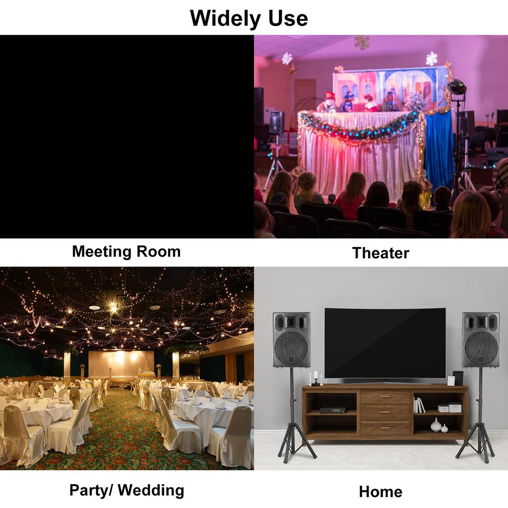PA Speaker Stand Adjustable Height 28" To 55" / 35" To 67" DJ Tripod Stand with Mounting Bracket Universal Tripod Speaker Stands