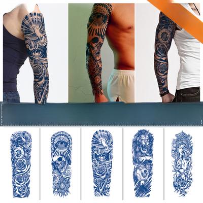 Saft Kräuter Tattoo Aufkleber Vollen Arm Wasserdicht Männlichen und Weiblichen Persönlichkeit Große Bild Blume Arm Tattoo Aufkleber Arm Aufkleber