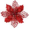 White Christmas Tree Decorations Artificial Flowers Ornaments Berry Stems Hanging Snowflakes for Xmas Tree Party Holiday Decor