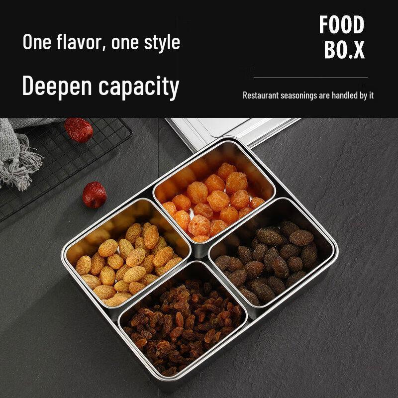 Laiyuxuan 304 Stainless Steel 6-Compartment Seasoning Box