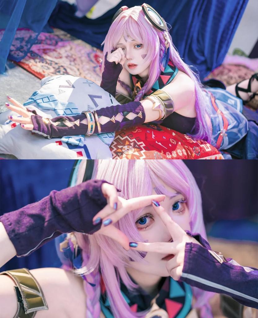 NOKIJP Citrali Wig Genshin Impact Cosplay Heat Resistant Wig Silky Smooth Easy To Style Genshin Impact Nata Citrali Shiroboshi Kokuyo Mysterious Smoke