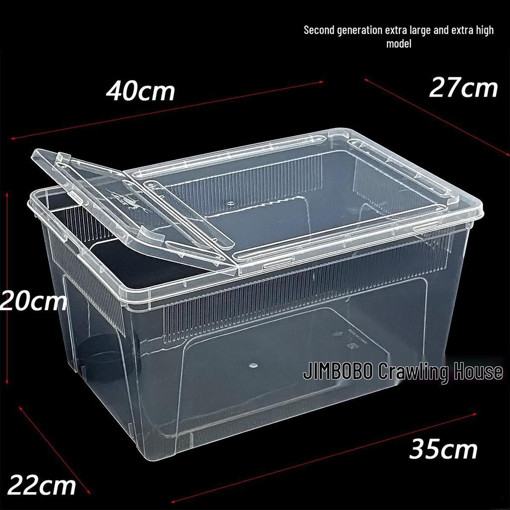 2nd Gen Reptile Breeding Box for Spiders, Frogs, Snails, Silkworms, Geckos, Snakes, and Turtles