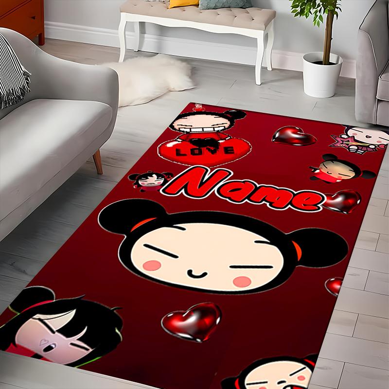 Custom Personalization Pucca Area Rug - Perfect For Kitchen, Bathroom,Laundry Room Decor Large Size Available,Gift All Seasons