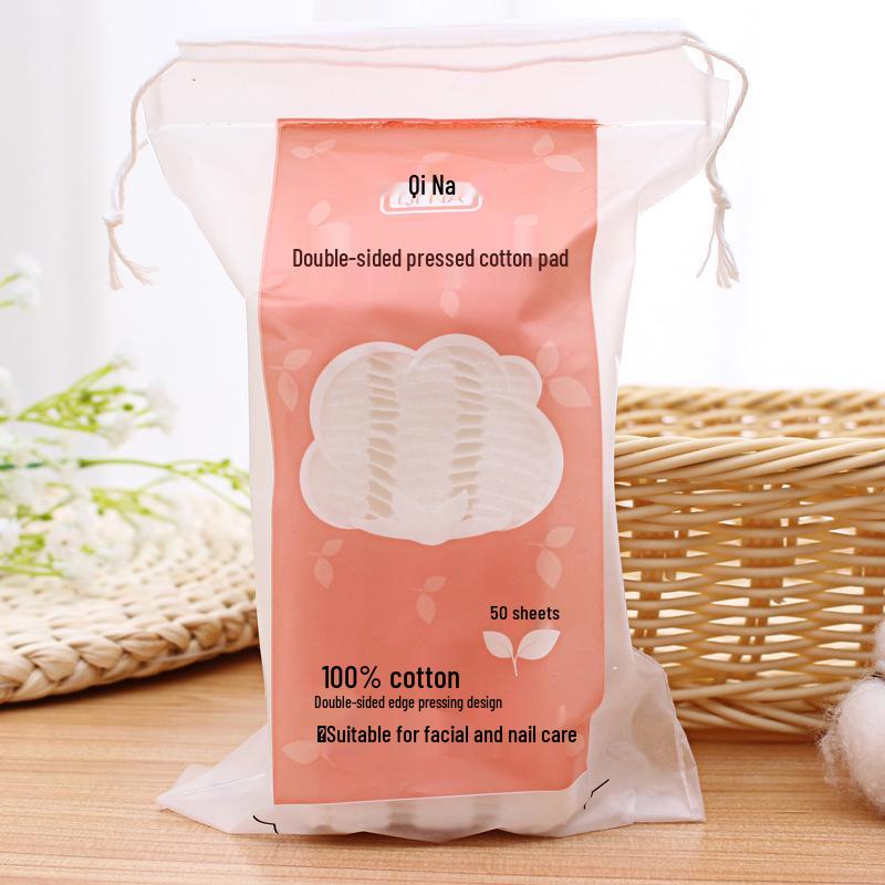 Qina Pure Cotton Double-Sided Makeup Remover Pads, 50 Count Qina (Beauty and Skincare)