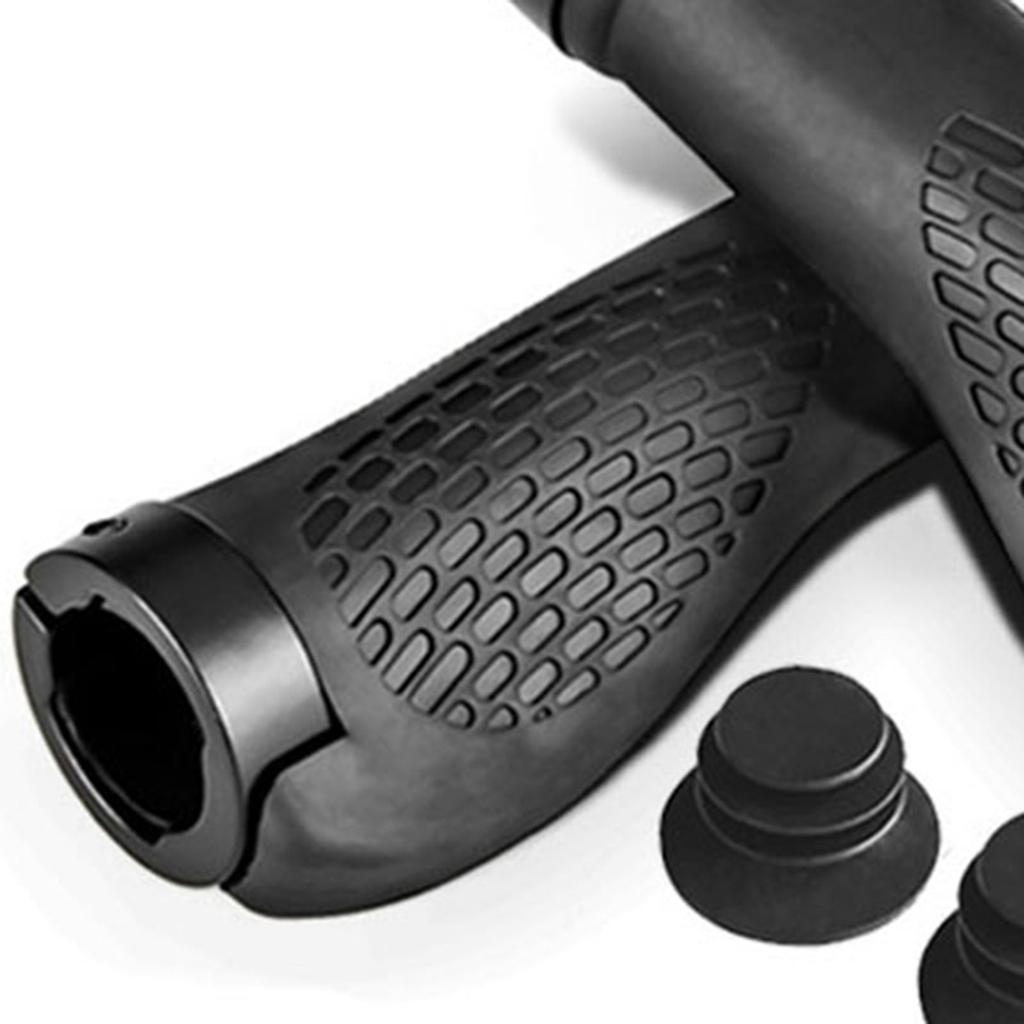 Bike Handlebar Grips Aluminium Alloy and Rubber Anti Skid Bicycle Handles for Cycling Replacement