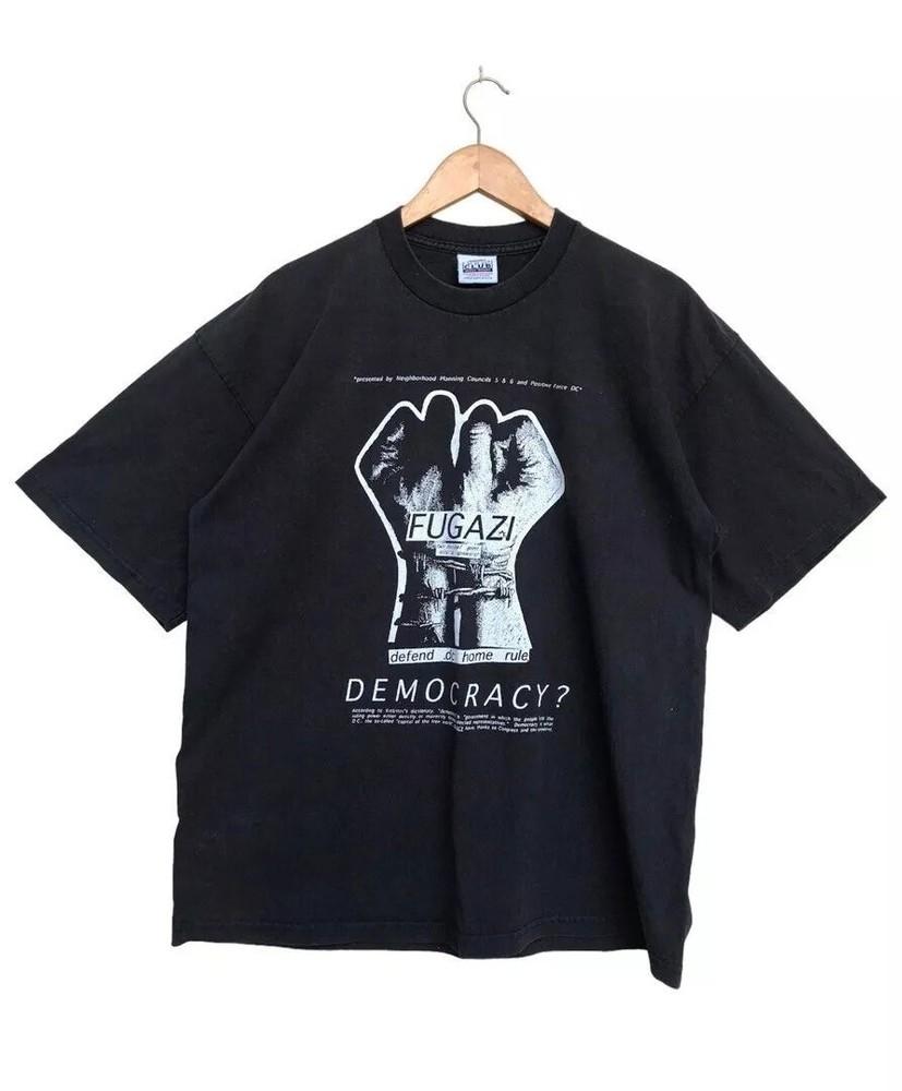 Vintage Fugazi Band Short Sleeve Black Unisex Tshirt Men Women S5XL XXL