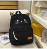 Schoolbag Japanese Cute Cartoon Kitten Schoolbag Female Backpack Junior High School Girl Primary School Student Cartoon Ugly Cute Backpack