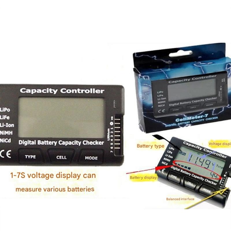 LCD Battery Voltage Tester for Lithium Polymer LiFeNiMH NiCd Batteries with 2.1'' Display Screen