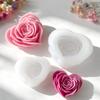 Flexible Heart Shape Rose Mold Decoration for Candle Making, Display Use, and Flower Heart Styling for Project Work and Shelf Display