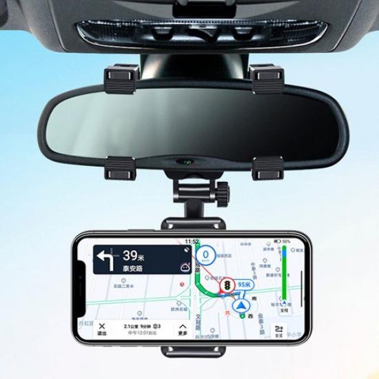 360° Rotation Car Phone Holder Rear View Mirror Phone Mount Cell Phone Support