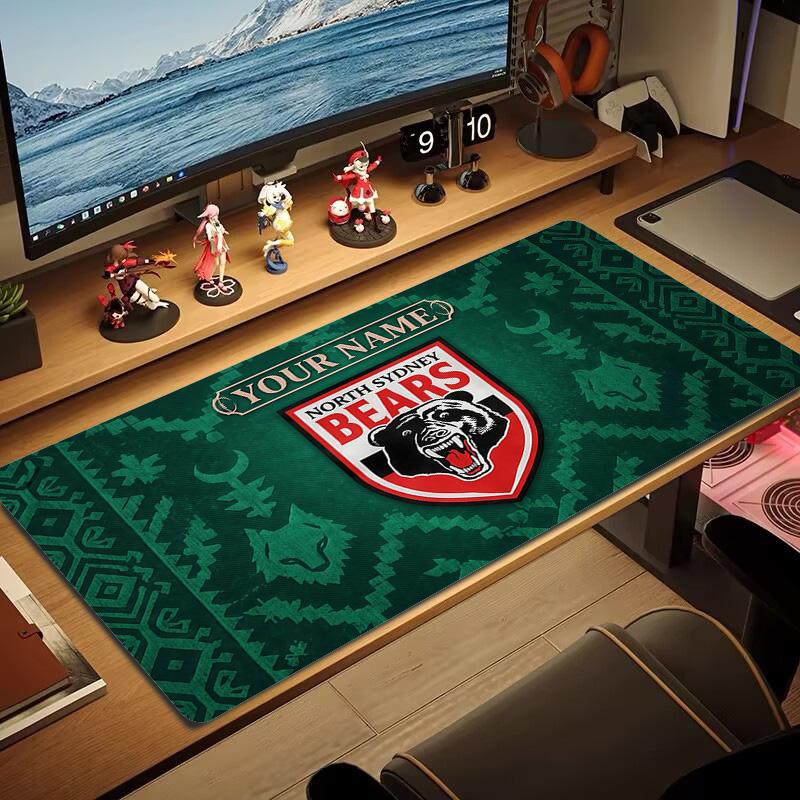 North Sydney Bears Print  Cushion Non-slip Laptop Tablet Big Mousepad XXL Mat Mini PC Playmat With Lock edge
