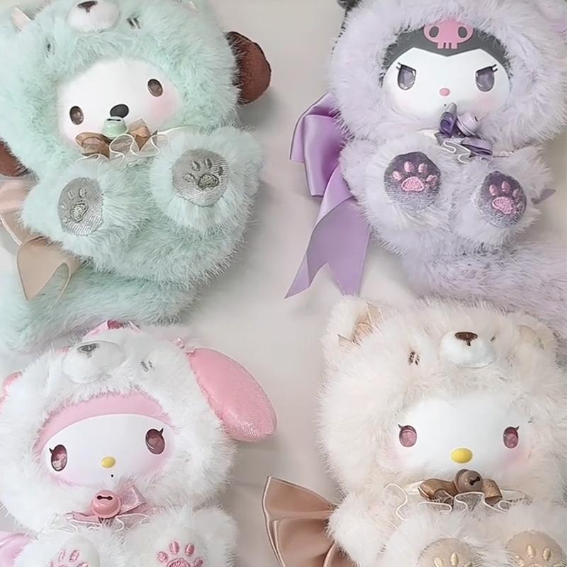 San rio Doll Characters Fox Island Blind Box Cinnamoroll Vinly Plush Pendants Surprise Box My Melody Anime Doll Mystery Bag Toy