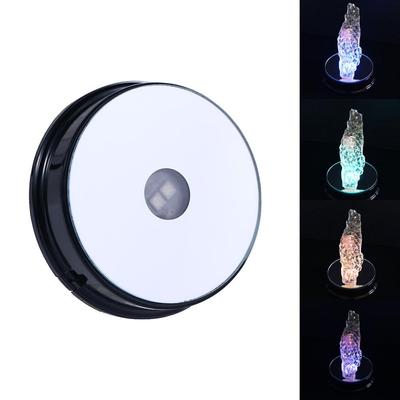 Kunststoffschale Geschenk Zeigen Fotografie Requisiten Bunte Schwarze Leuchtende Basis Kristall Lichtbasis Ausstellungsständer LED Ornament