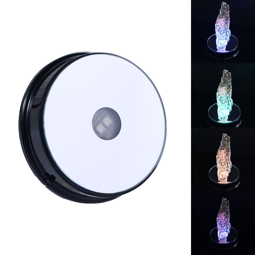 Props Gift Showing DIY Colorful Luminous Base LED Ornament Display Stand Crystal Light Base
