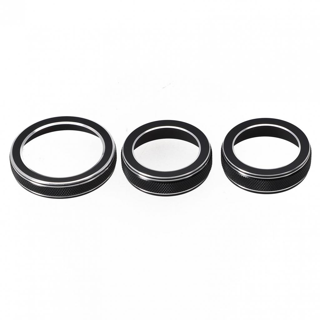 3st Knoppringskydd AC Radio Strömbrytare Trim Svart För Jeep Grand