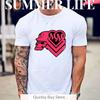 T-shirt con Teschio Metal Mulisha Harajuku Army 100 Guaran Abbigliamento Uomo Moda Manga Blusa Donna 2023 T-shirt Donna Y2k Grafica