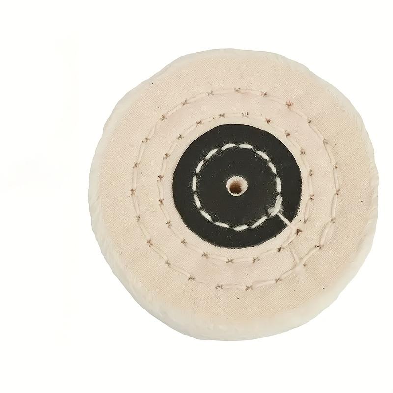 [Premium Polisher] Premium 1pc Fabric Polishing Wheel | White and Black Pads for Jewelry, Mirrors, and Power Tools, No Electricity Needed