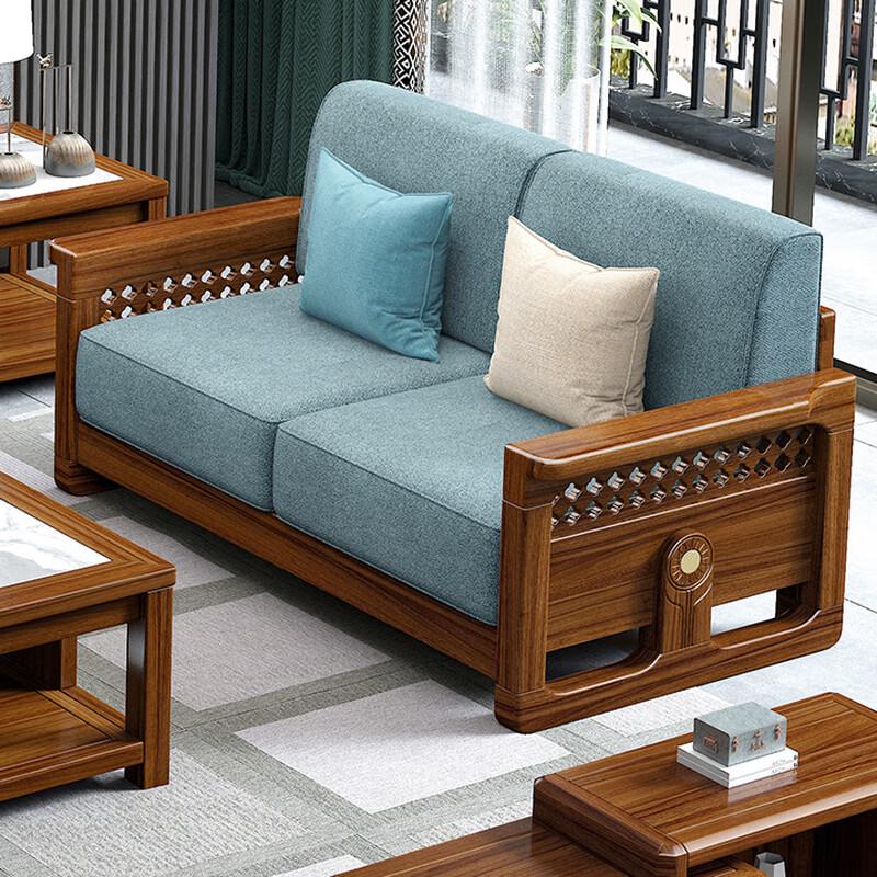 Miling New Chinese Style Solid Wood Sofa Set