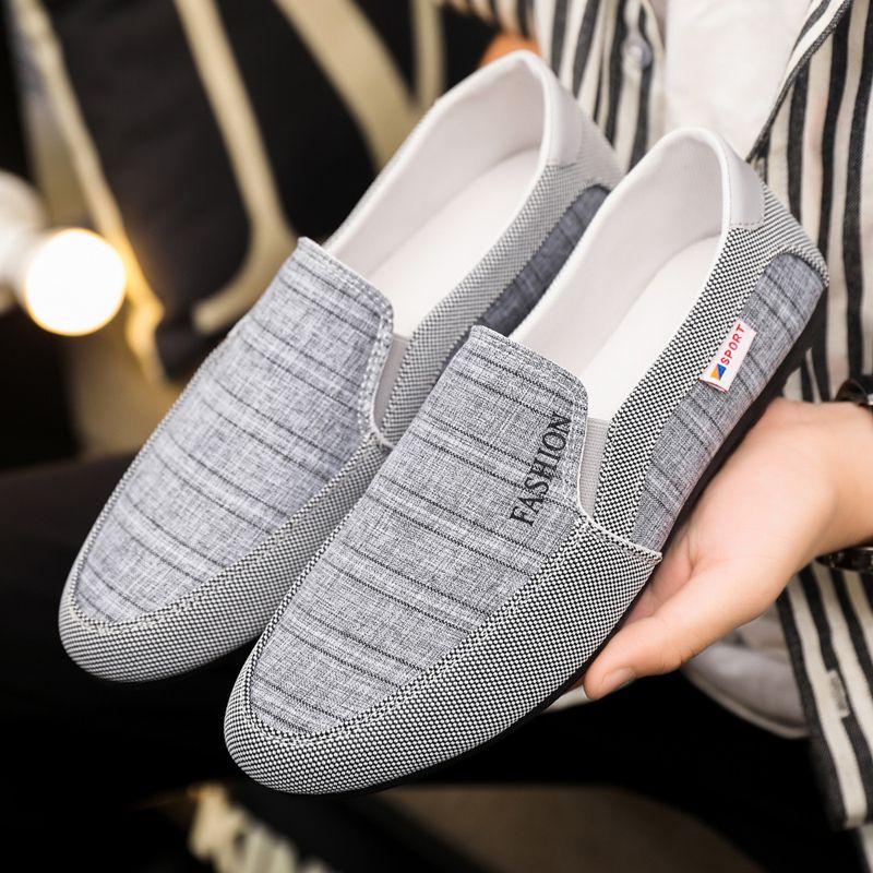 Fashion Non Slip Sneakers Soft Canvas Wear to Work Fashion 2025 Casual Shoes for Men Designer Luxury On Sale Breathable Elegant Man Shoe