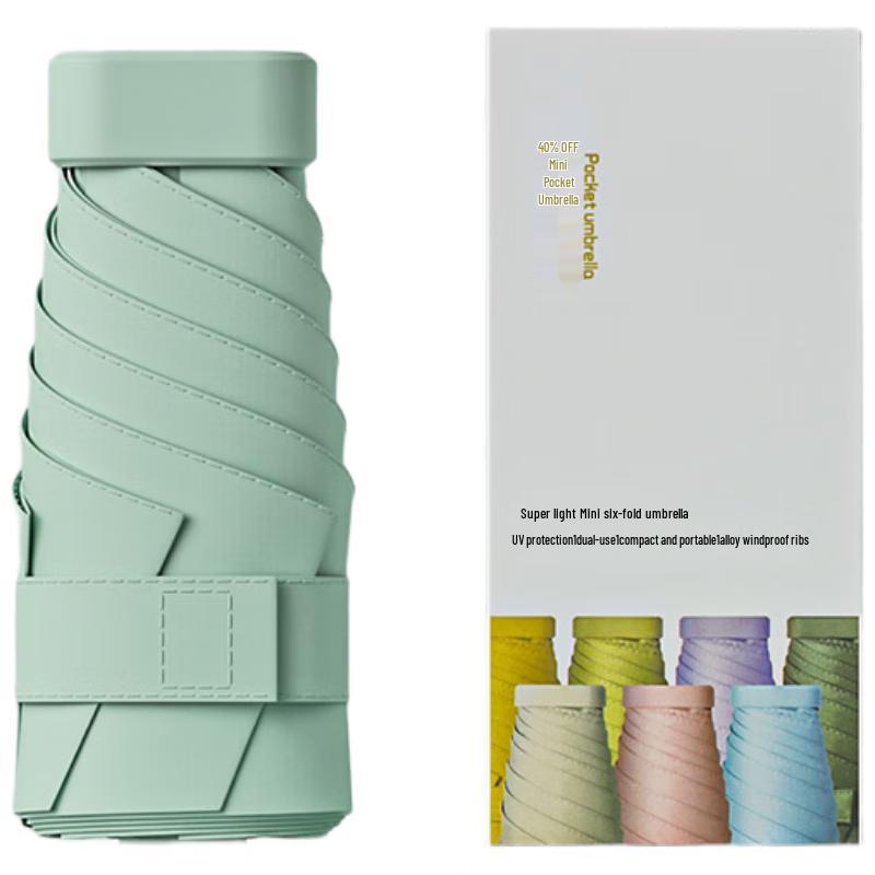 XUQING 6-Fold Anti-UV Sun & Rain Umbrella