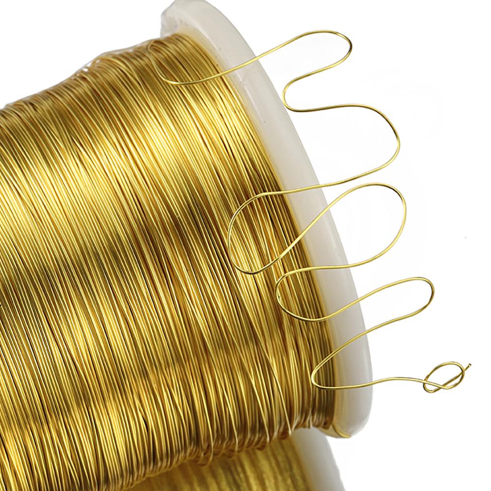 1Roll No Fade Copper Beading Wire Shapable Tarnish-Resistant Wire for DIY Bracelet Earrings Jewelry Making Craft Wholesale