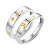 2026 Fashion Jewelry S New Design Moon Star 925 Sterling Silver Couple Ring