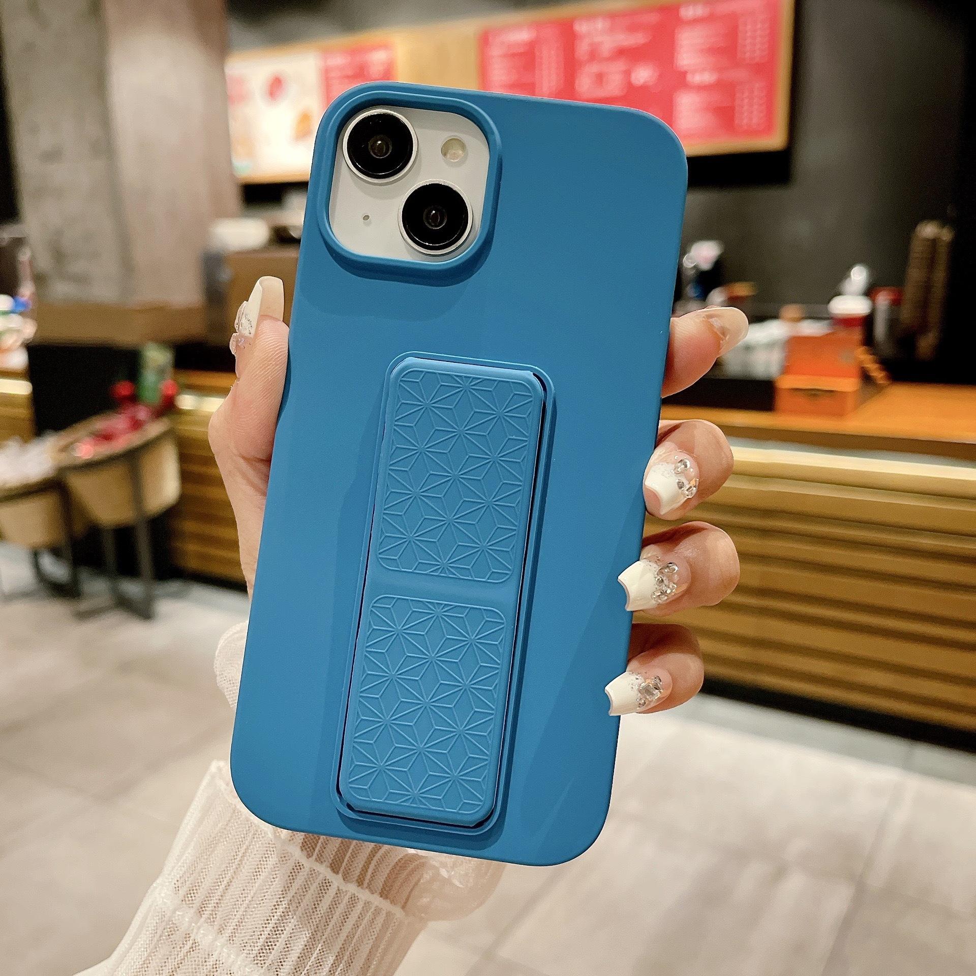 

Подходит для Ip16promax Жидкий силиконовый ремешок-подставка, Защитный чехол однотонного цвета для Apple 15/14 Apple 16Plus