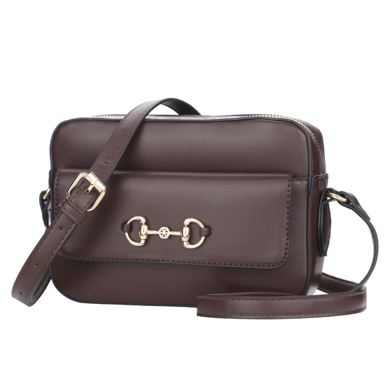 

Женские сумки на ремне из искусственной кожи, модная сумка через плечо, сумки для телефона на молнии, винтажные дизайнерские сумки-мессенджеры, кошелек 23cm*15cm*5cm кофейный