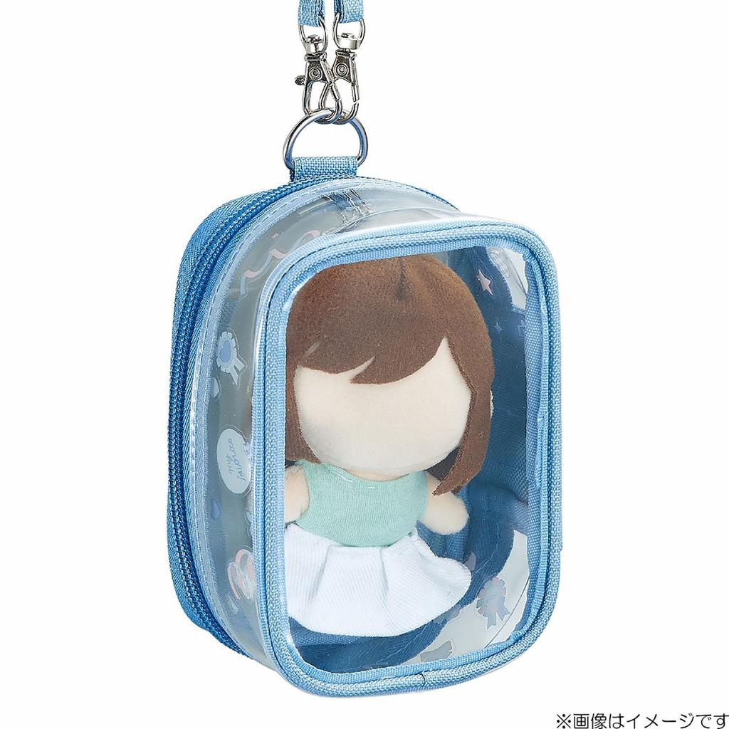 LIHIT LAB myfa Oshikatsu Plush Toy Decoration Box Pouch Mini Powder Blue A3305-14