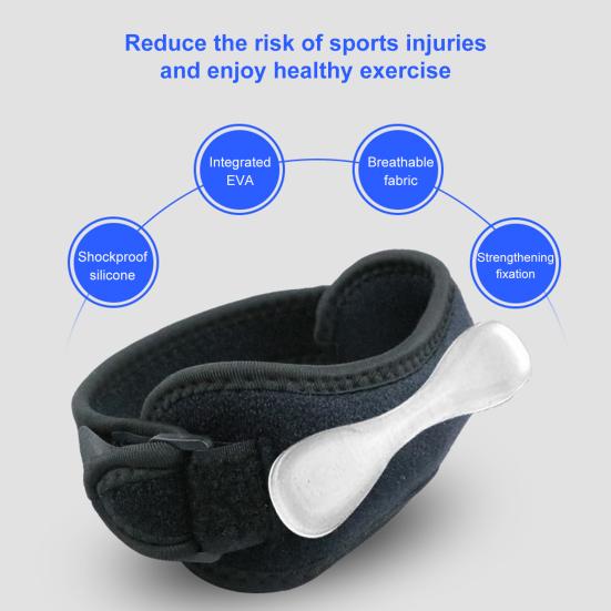 Men Women Patellar Support Strap Adjustable Silicone/EVA Knee Pad Pain Relief Knee Brace Running Sports Patella Strap