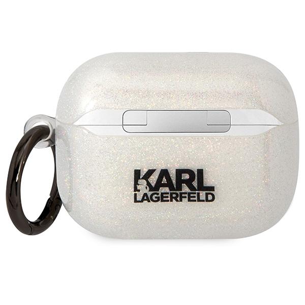 Etui do AirPods Pro Karl Lagerfeld Glitter Karl&Choupette Transparentne