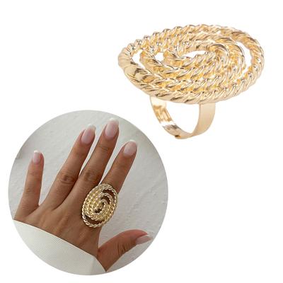 Unique Vintage Geometric Adjustable Flower Rings for Women In Gold and Silver Vibranting Color Daily Use Casual Wear