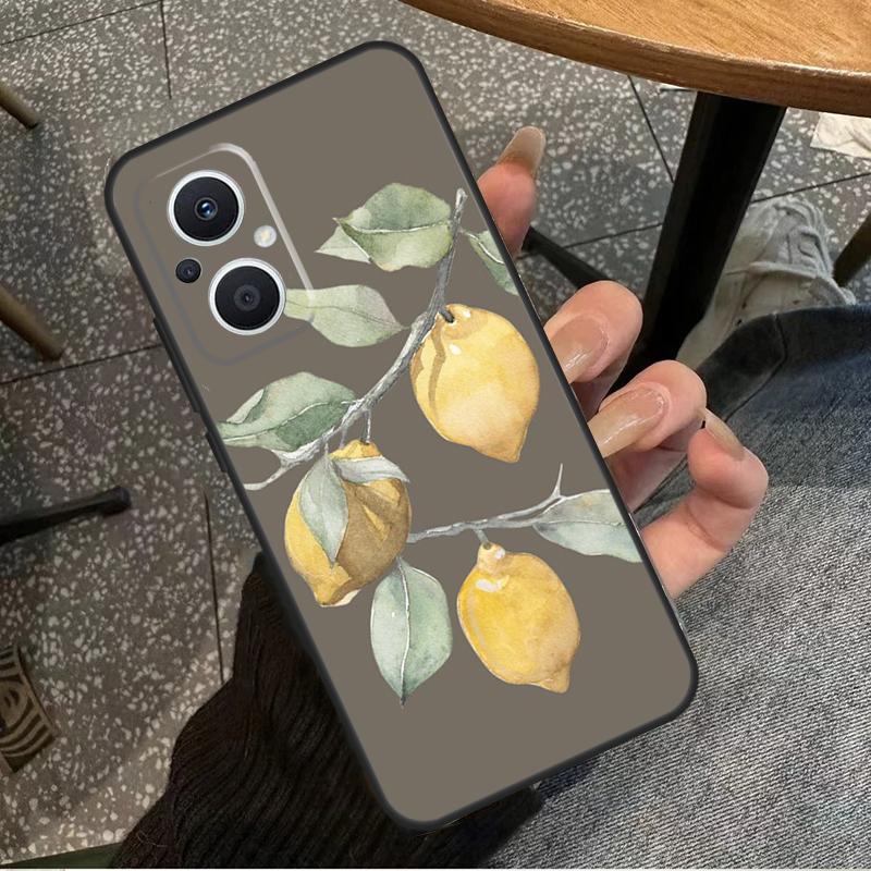 Lemon Fruit For OPPO Reno 14F 13F 12F 11F 10 11 12 13 14 Pro 7 8 Lite 8T OPPO Find X5 X6 X8 X9 Pro Case
