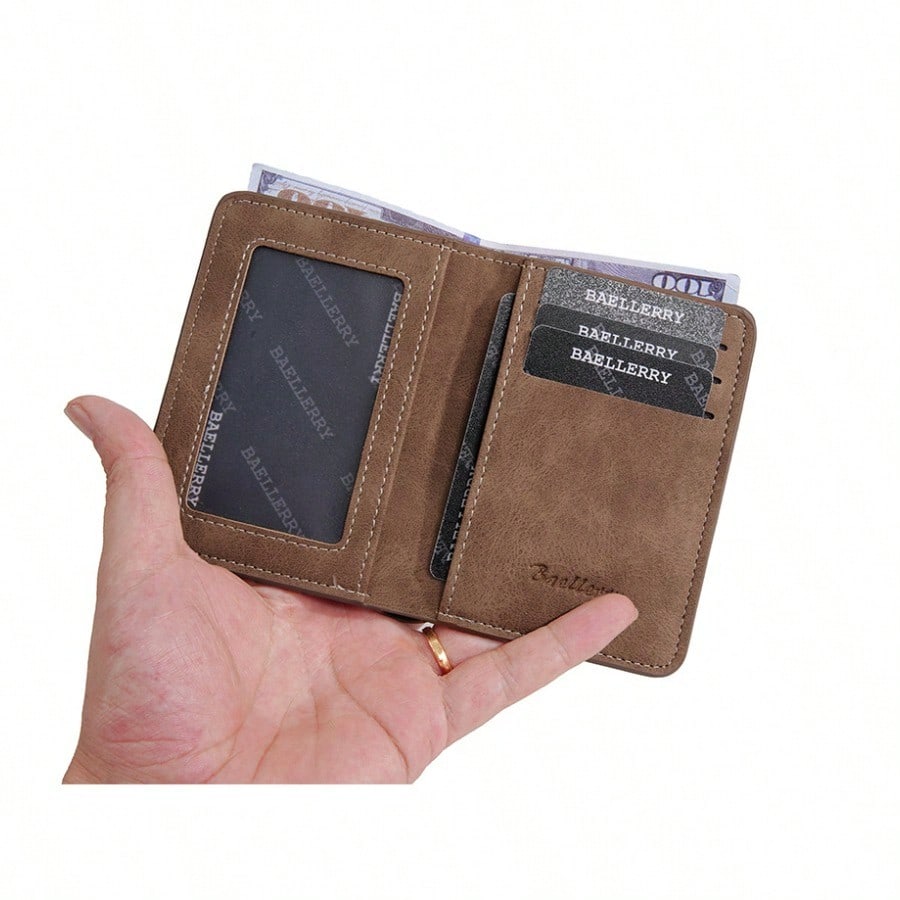 Men's Casual Large Capacity Short Frosted Wallet