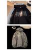 Unisex American-Style Heavyweight Hooded Sweatshirt - Men's Winter Loose Fit Casual Foam Print Top