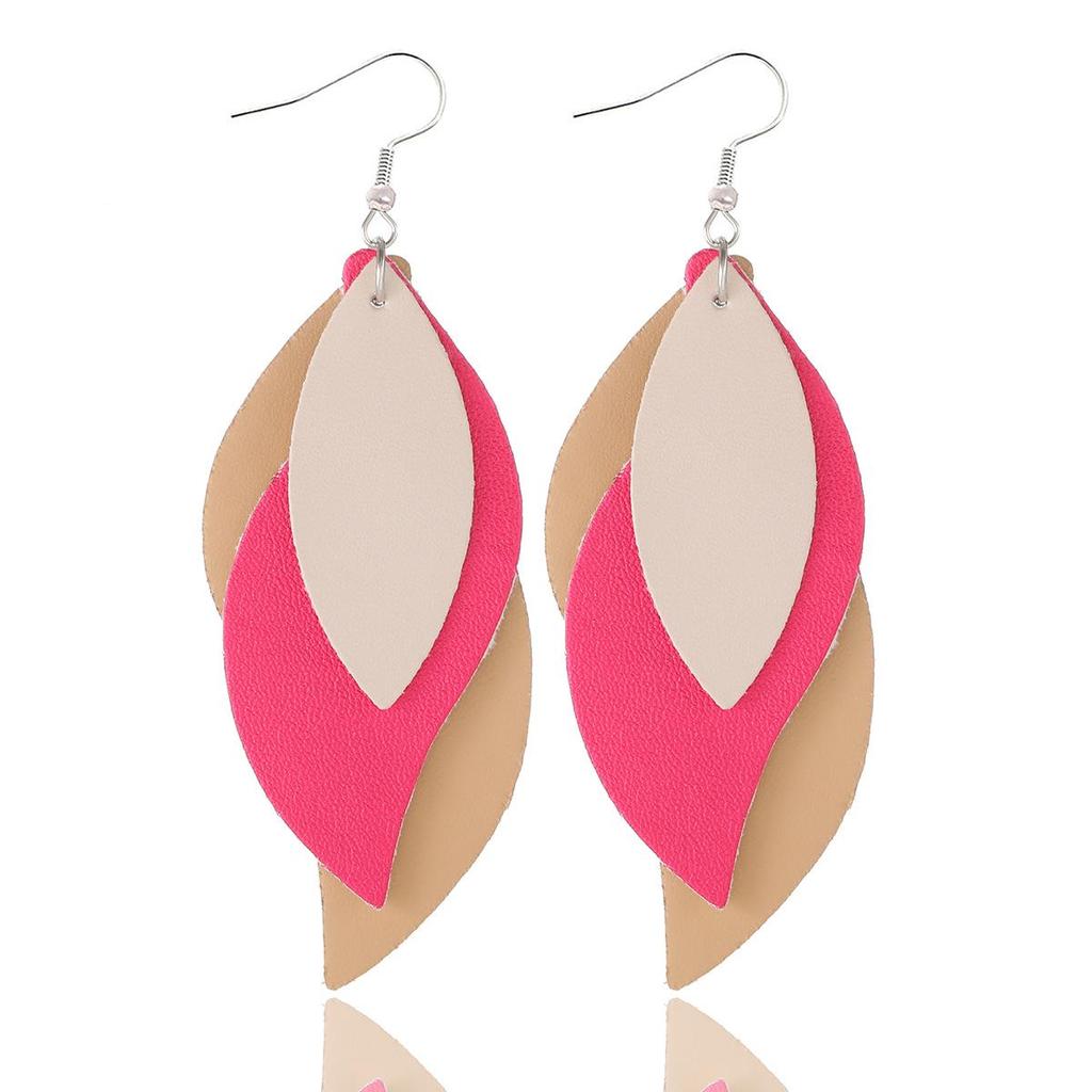 Stylish PU Leather Earrings: Creative Designs & Shapes