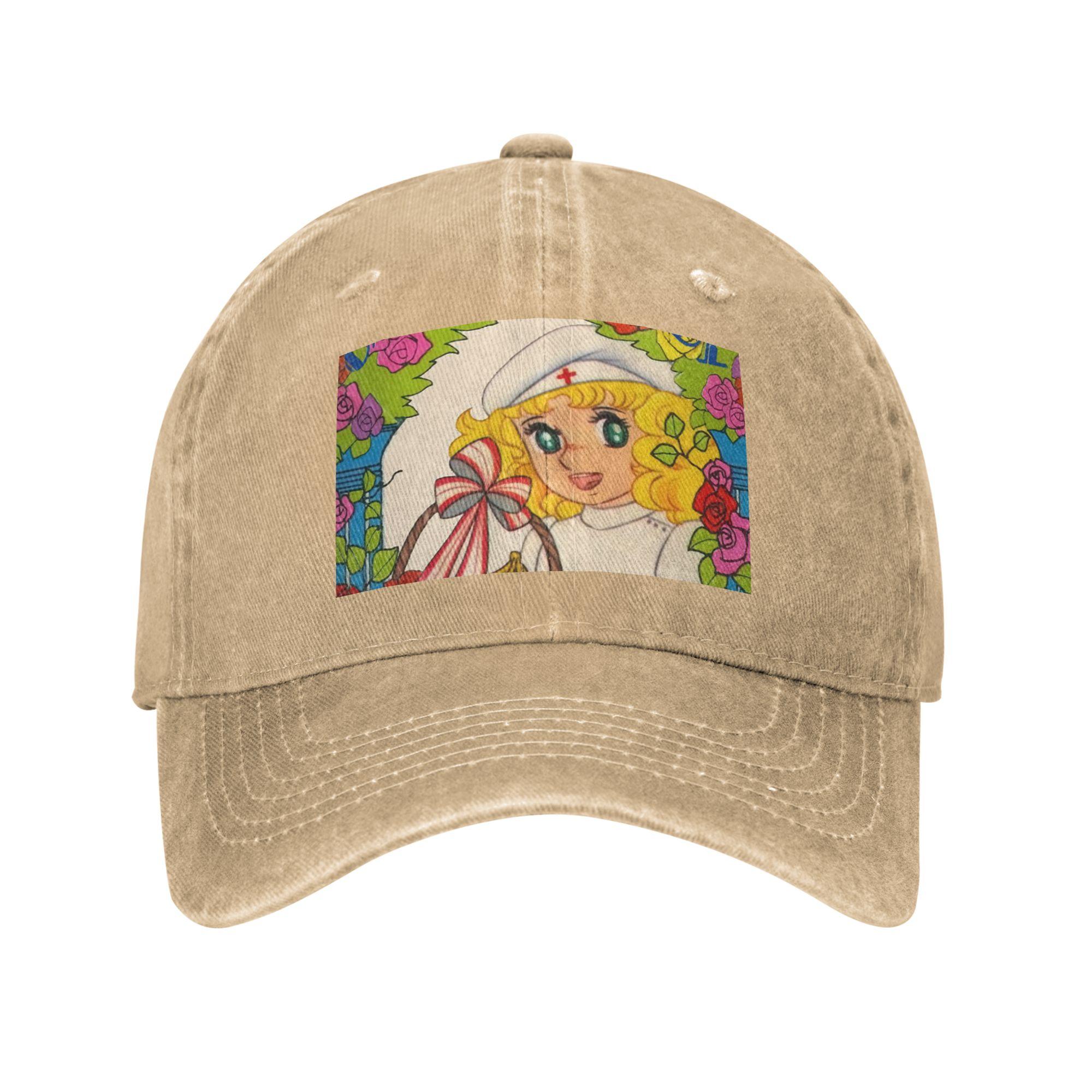 

Happy Candy Candy Japan Anime Baseball Caps Fashion Washed Denim Hats Casquette Streetwear Baseball Cowboy Hat for Unisex One Size