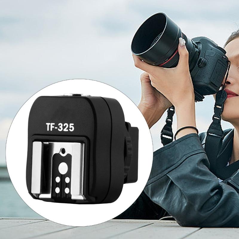 Flashing Hot Shoe TF325 Flashing Hot Shoe Adapter Flashing Hot Shoe Mount Adapter Triggering Converter for DSLR Camera
