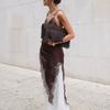 Summer New Style Imitation Silk Lace Slit Inner Dress Satin Suspender Skirt For Women