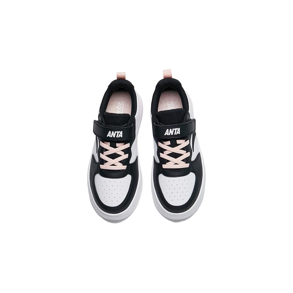Anta Kids Comfortable Versatile Balance Low-Top Sneakers Kids Sneakers Black White Pink A332338063J-2