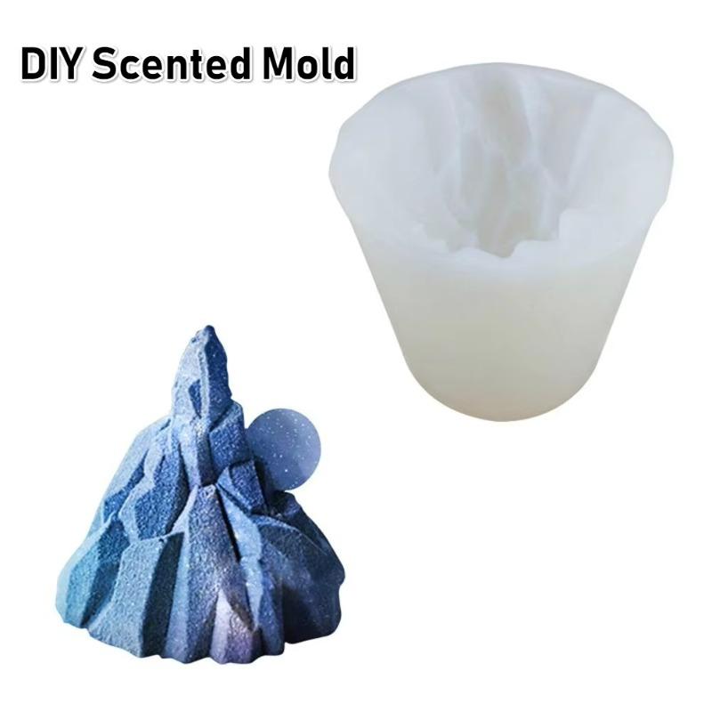 2025 New Creative DIY Scented Candle Mold Iceberg Shape Handmade Candle Diy Mold Suitable Household Use Candle Molds
