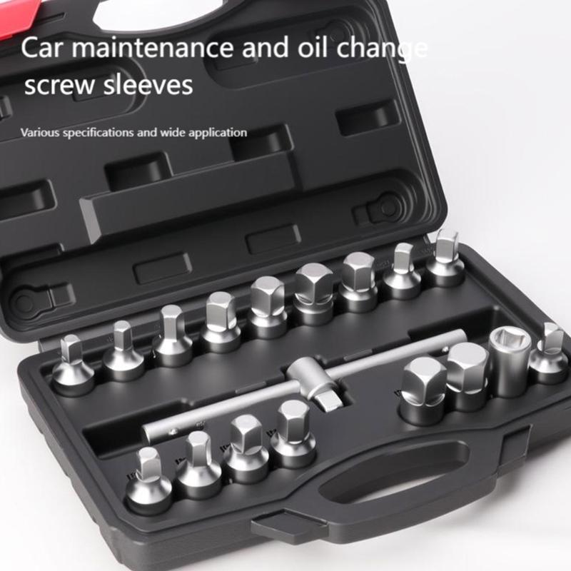 Heavy Duty Car Alloy Steel Socket Wrench Kit For Automotive Maintenance Includes 18 Precise Fit Socket And Storage Case