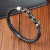 Infinity Leather Bracelet for Men Stainless Steel Jewelry Gift Special Popular Pattern Mens Accessories Trendy Design