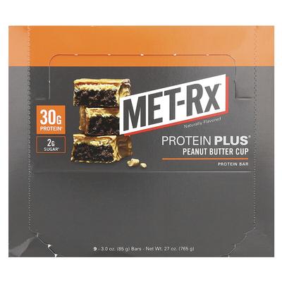Protein Plus Bar, Peanut Butter Cup, 9 Bars, 3 Oz (85 G) Each